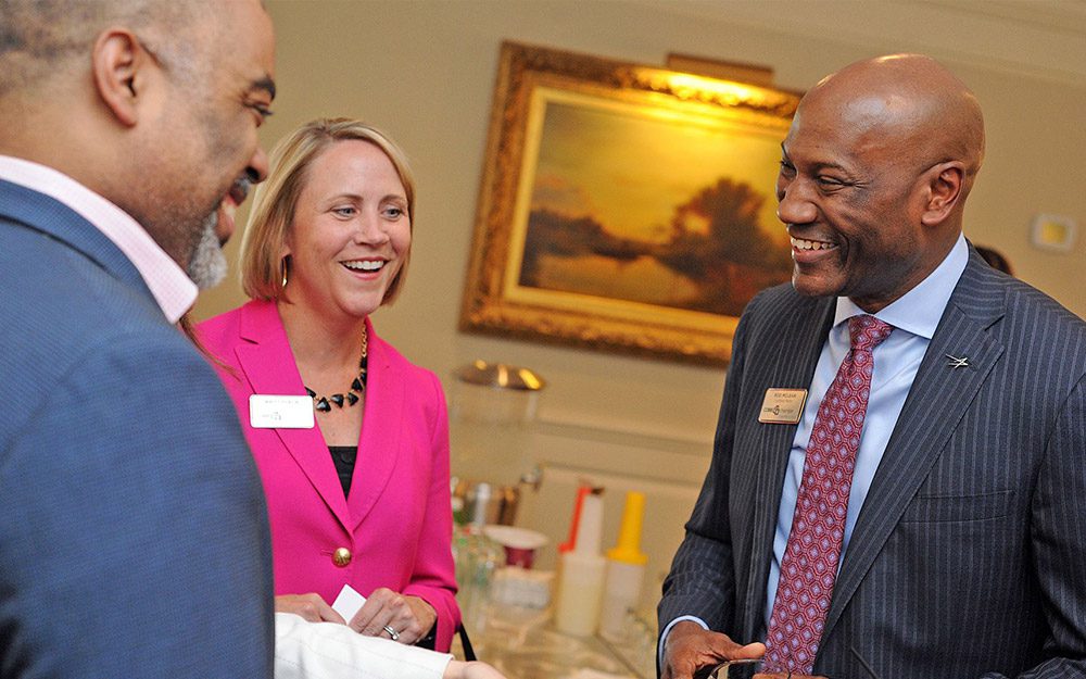 diverse business people at cobb chamber event